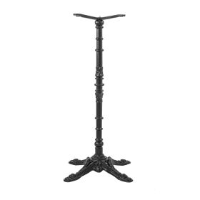 PFA-3081 Pied bistrot haut 4 branches en fonte aluminium couleur noir