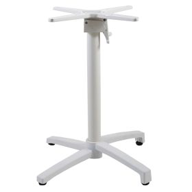PRA-05BL Piètement de table en aluminium blanc encastrable et mécanisme pliant