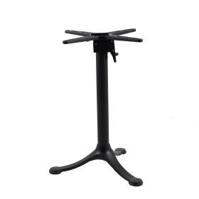 PRA-68N Piètement de table 3 branches en aluminium noir encastrable et mécanisme pliant