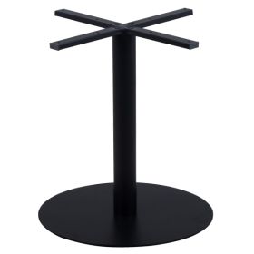 PZN-20-58 Pied base ronde en acier noir ultra plat pour plateau rond