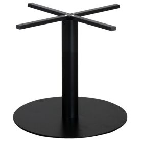 PZN-20-72 Pied de table de restaurant en acier noir base ronde ultra plat pour plateau rond grande dimension