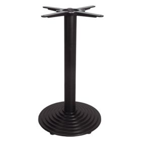 PZN-28R Pied de table en fonte noir base ronde