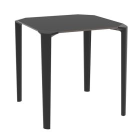 TPZ-420-N Table carree empilable noir en polypropylene dimension au choix