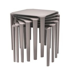 TPZ-420-T Table empilable plateau compact et structure couleur taupe