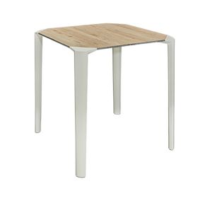 TPZ-420-C Table empilable plateau compact couleur chene avec structure couleur au choix