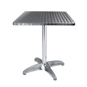 TRA-42C60 Table terrasse alu/inox 60X60 cm