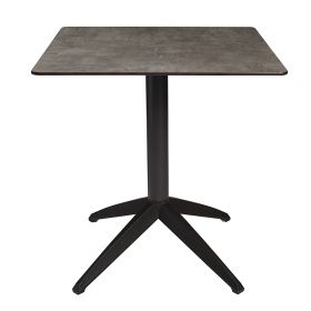 TRZ-34C-60-GF Table industrielle 60x60cm pliante et encastrable pieds en polypro gris et plateau stratifie compact gris factory