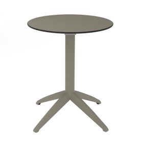 TRZ-34R Table industrielle ronde pliante et encastrable pied en polypro et plateau compact au choix