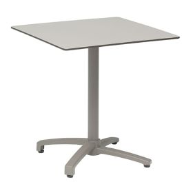 TRZ-K11 Table pliante et encastrable pied couleur taupe plateau compact au choix