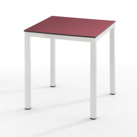 TIS-50CB Table 4 pieds couleur blanc plateau au choix